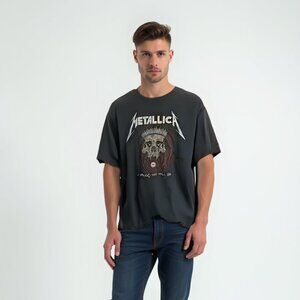 💕 Metallica Black Graphic T-Shirt XL *hole